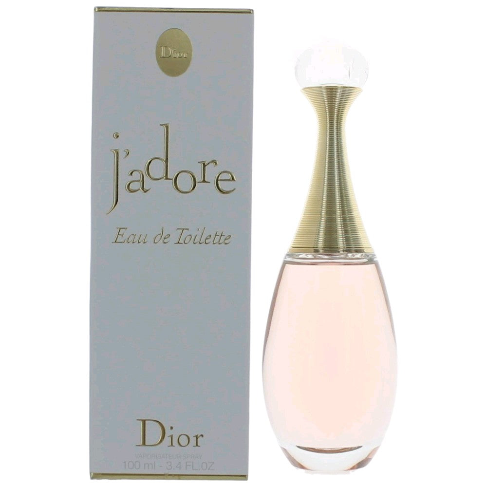 Bottle of J'adore by Christian Dior, 3.4 oz Eau Lumiere Eau De Toilette Spray for Women